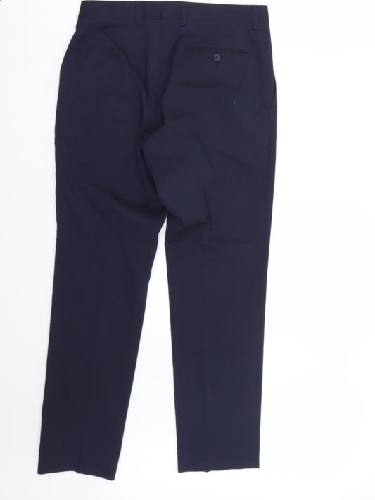 Womens UK Size 30 Marks and Spencer Regular Fit  Blue Trousers