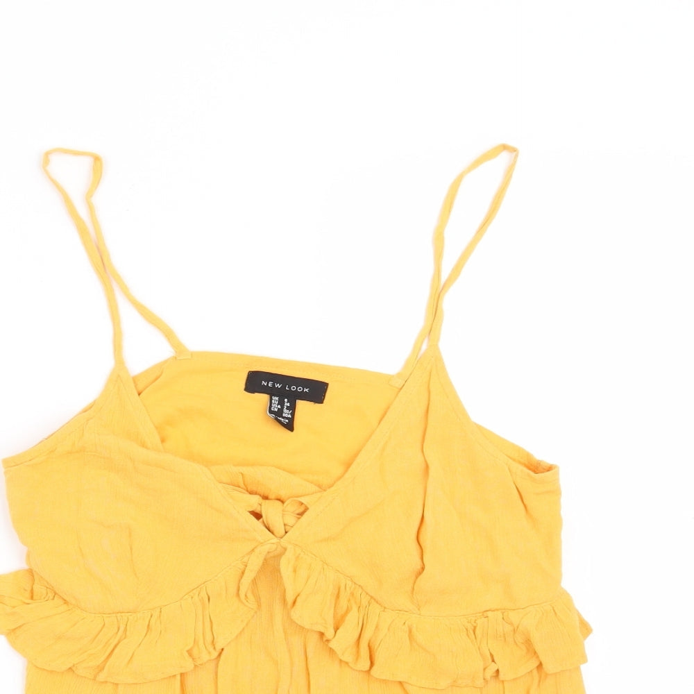 Womens UK Size 6 New Look Orange Basic Blouse