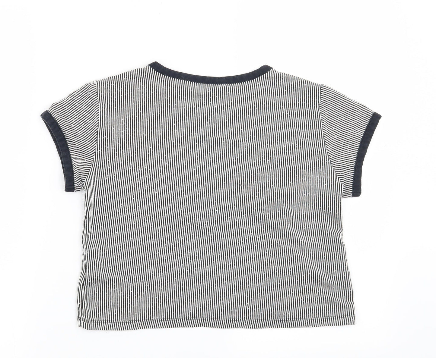 Young Dimension Girls Blue Striped  Basic T-Shirt Size 12-13 Years  - #Nope