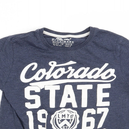 Rebel Boys Blue   Basic T-Shirt Size 9-10 Years  - Colorado