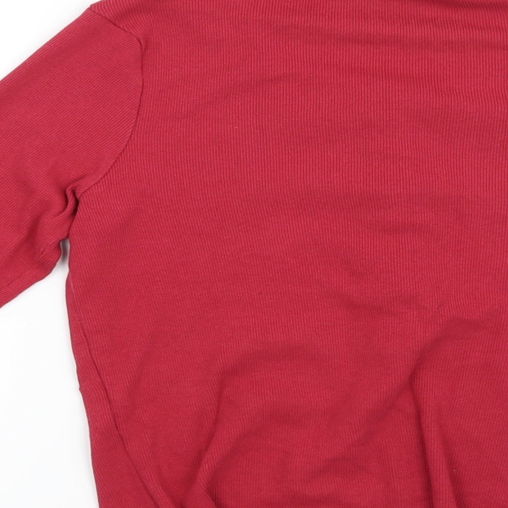 Womens UK Size 10 Boohoo Red Basic Blouse