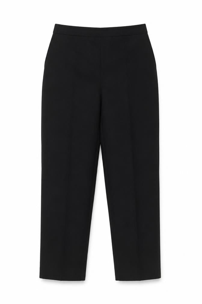 Womens UK Size 14 Preworn Regular Fit  Black Trousers