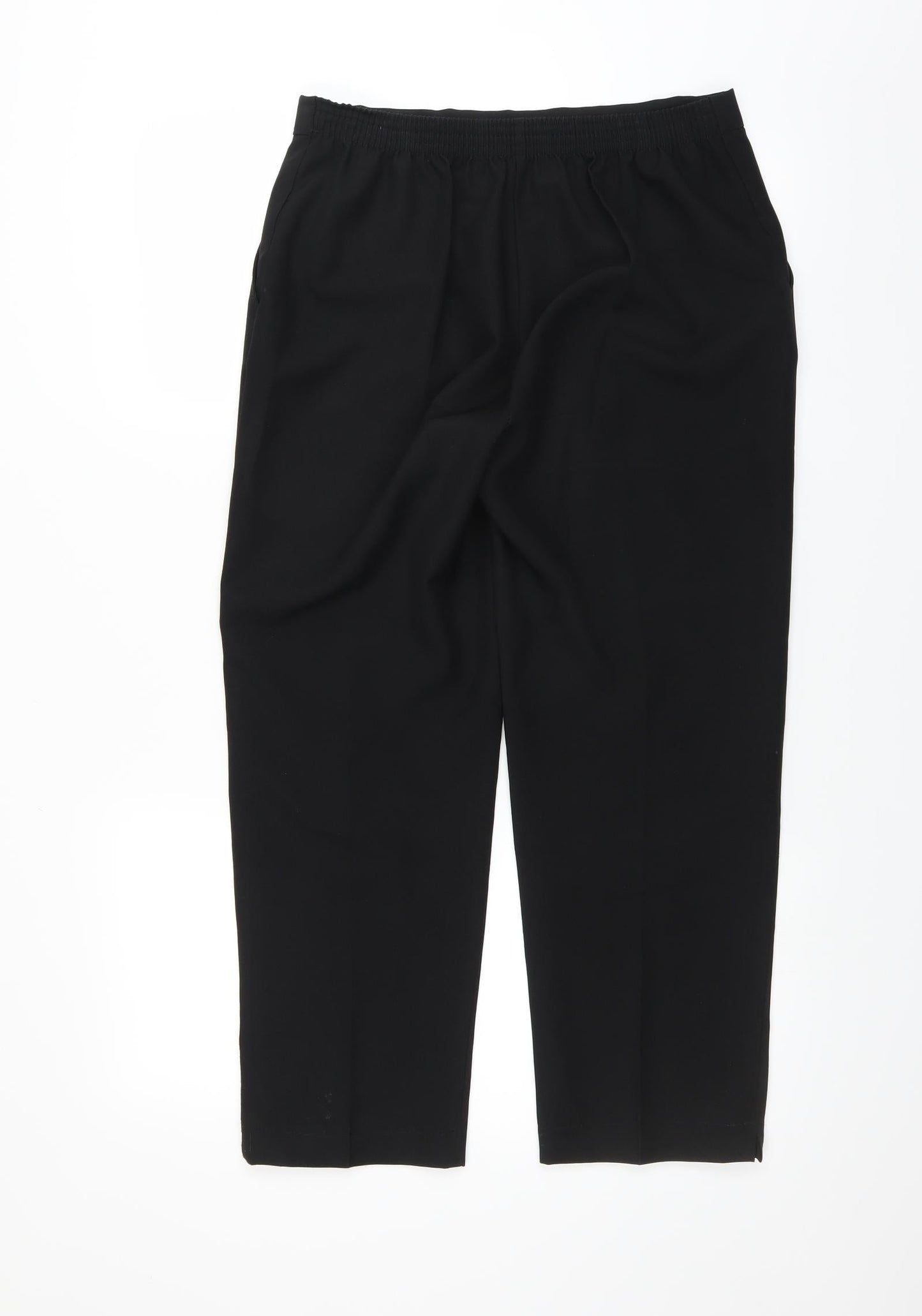 Womens UK Size 14 Preworn Regular Fit  Black Trousers