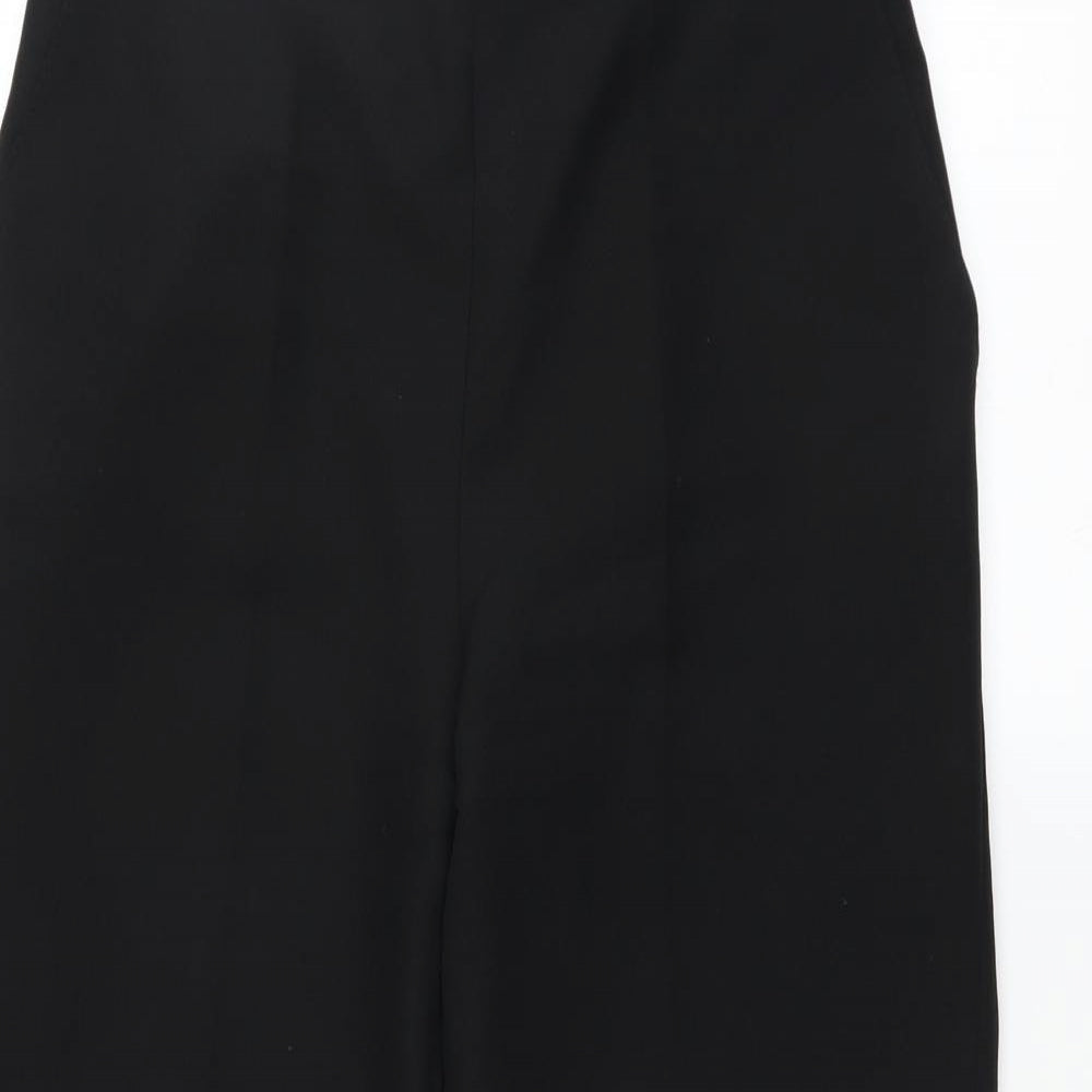 Womens UK Size 14 Preworn Regular Fit  Black Trousers