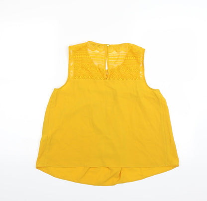 Womens UK Size 8 Limited Edition Yellow Basic Blouse