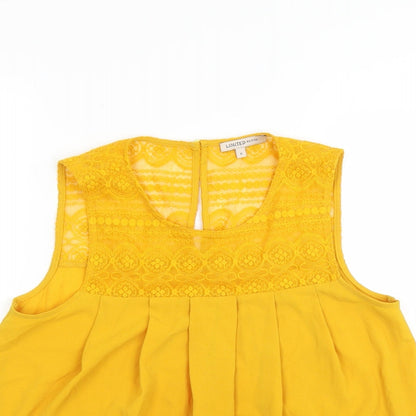 Womens UK Size 8 Limited Edition Yellow Basic Blouse