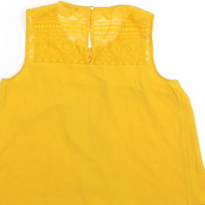 Womens UK Size 8 Limited Edition Yellow Basic Blouse