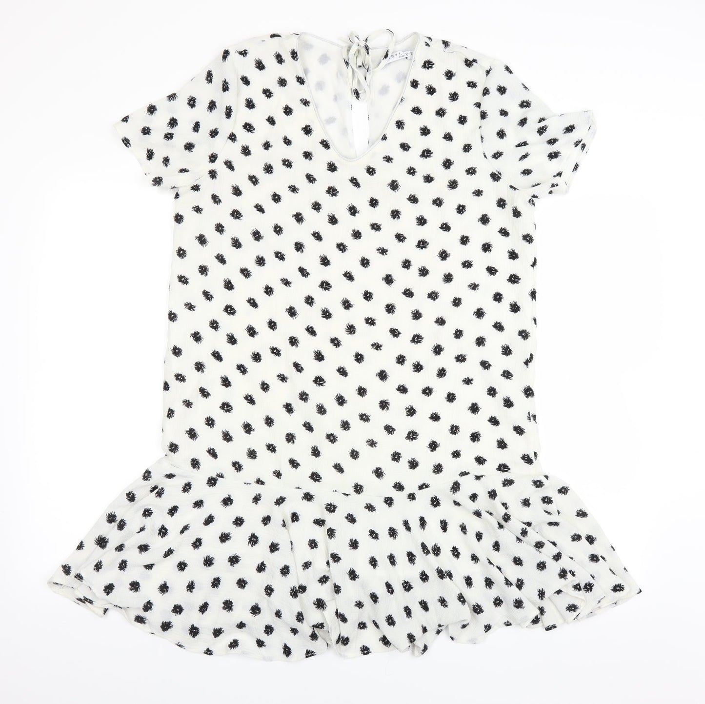 ARTLOVE Paris Womens White Floral  T-Shirt Dress  Size M