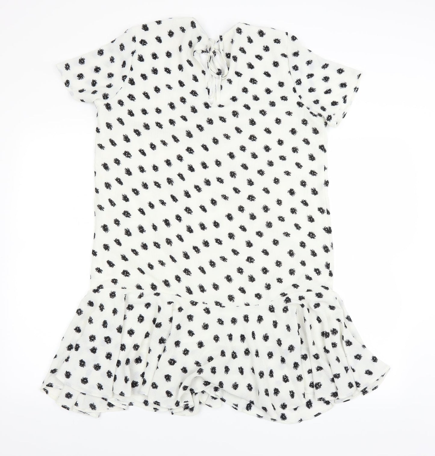 ARTLOVE Paris Womens White Floral  T-Shirt Dress  Size M
