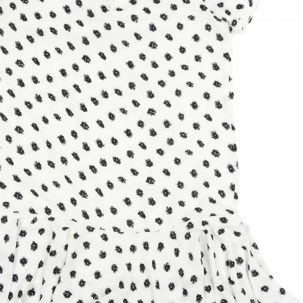 ARTLOVE Paris Womens White Floral  T-Shirt Dress  Size M