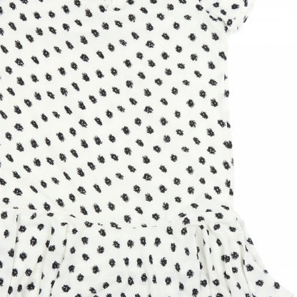 ARTLOVE Paris Womens White Floral  T-Shirt Dress  Size M