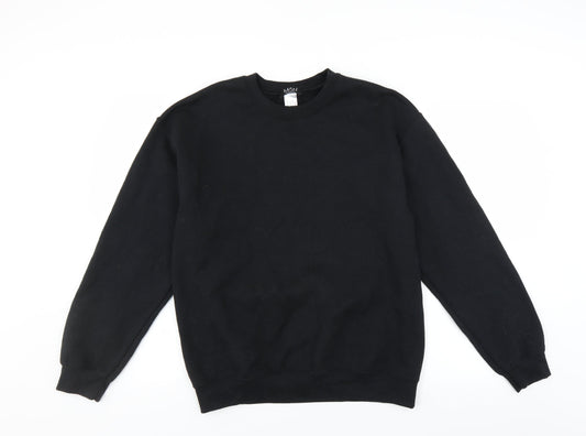 Mens UK Size S Boohoo Black Pullover Sweatshirt