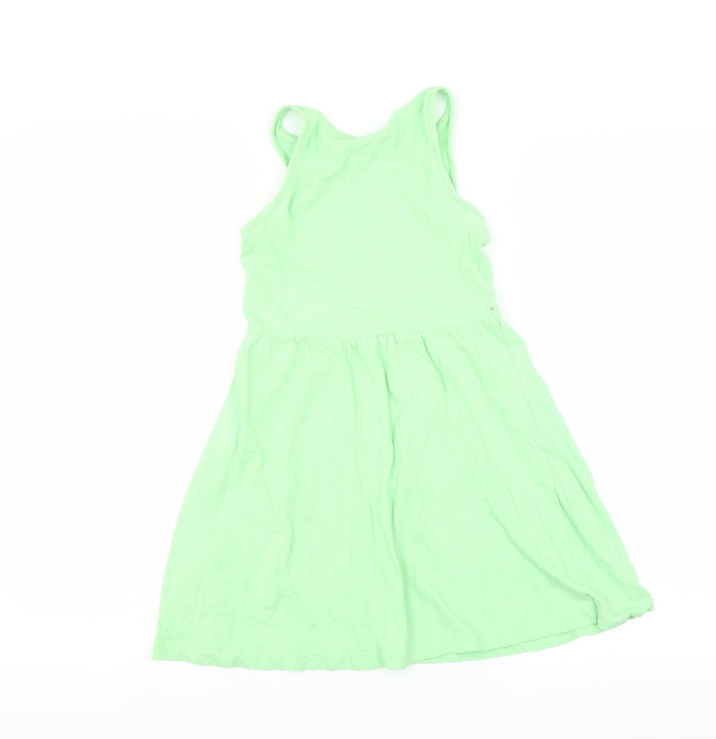 YFK Girls Green   Fit & Flare  Size 10 Years  - flower