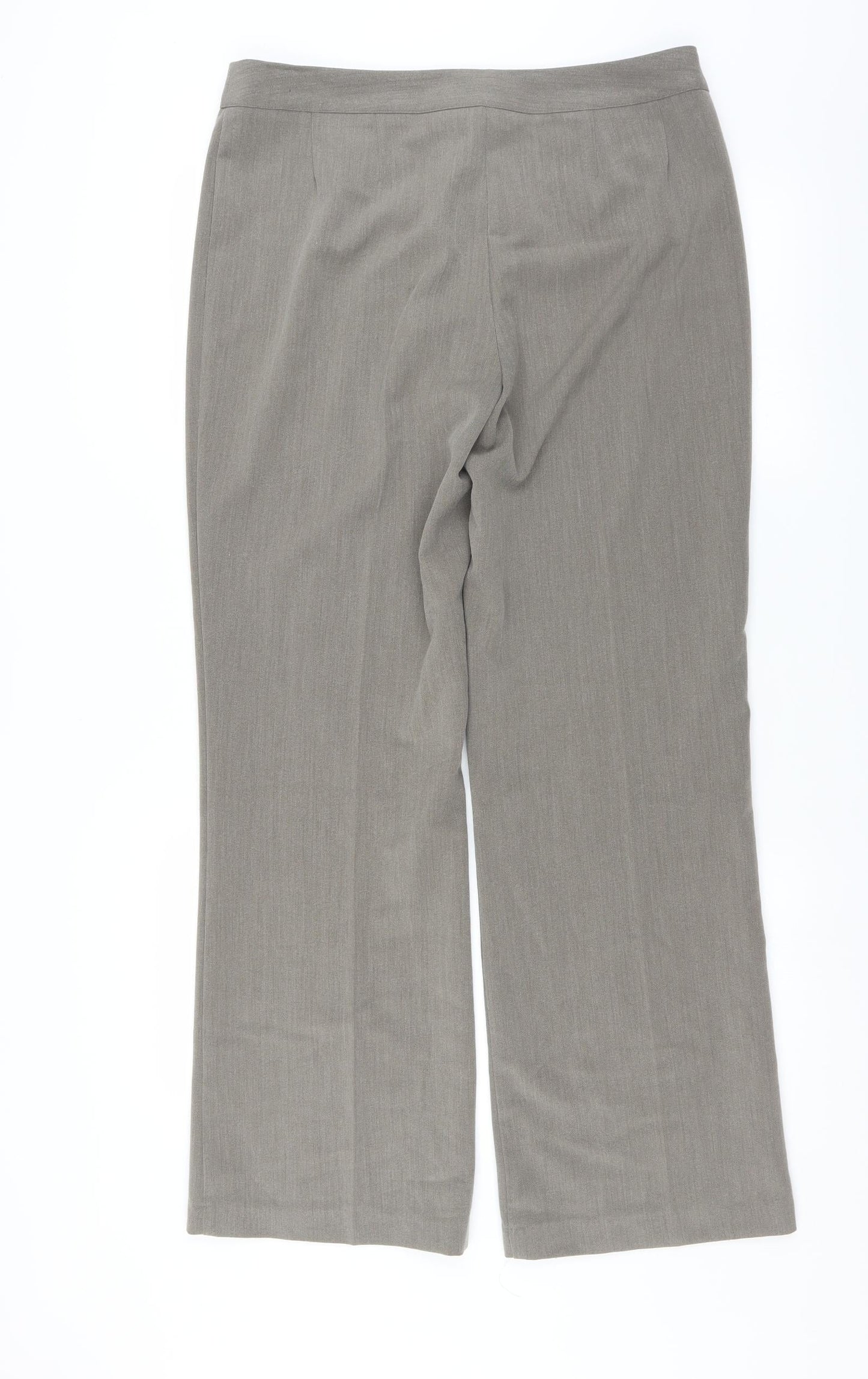 Womens UK Size 14 Mia Moda Regular Fit  Green Trousers