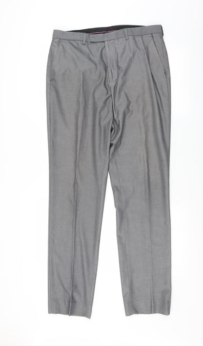 George Mens Grey   Trousers  Size 34 in L33 in - LONG LEG