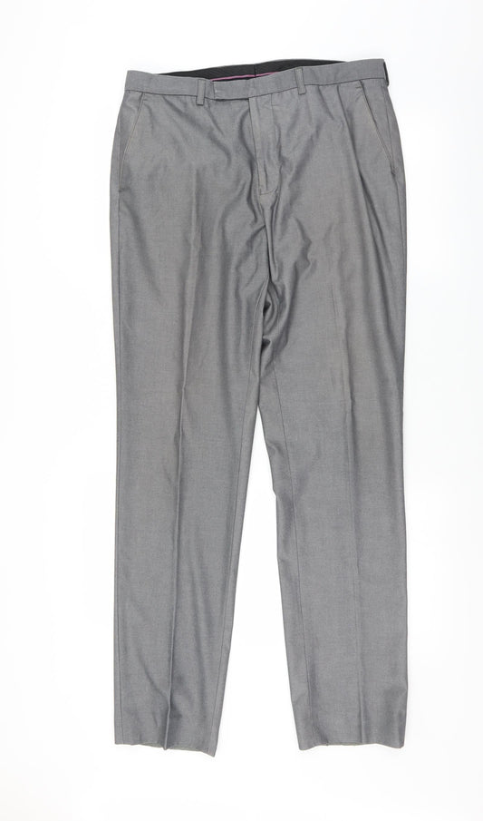 George Mens Grey   Trousers  Size 34 in L33 in - LONG LEG
