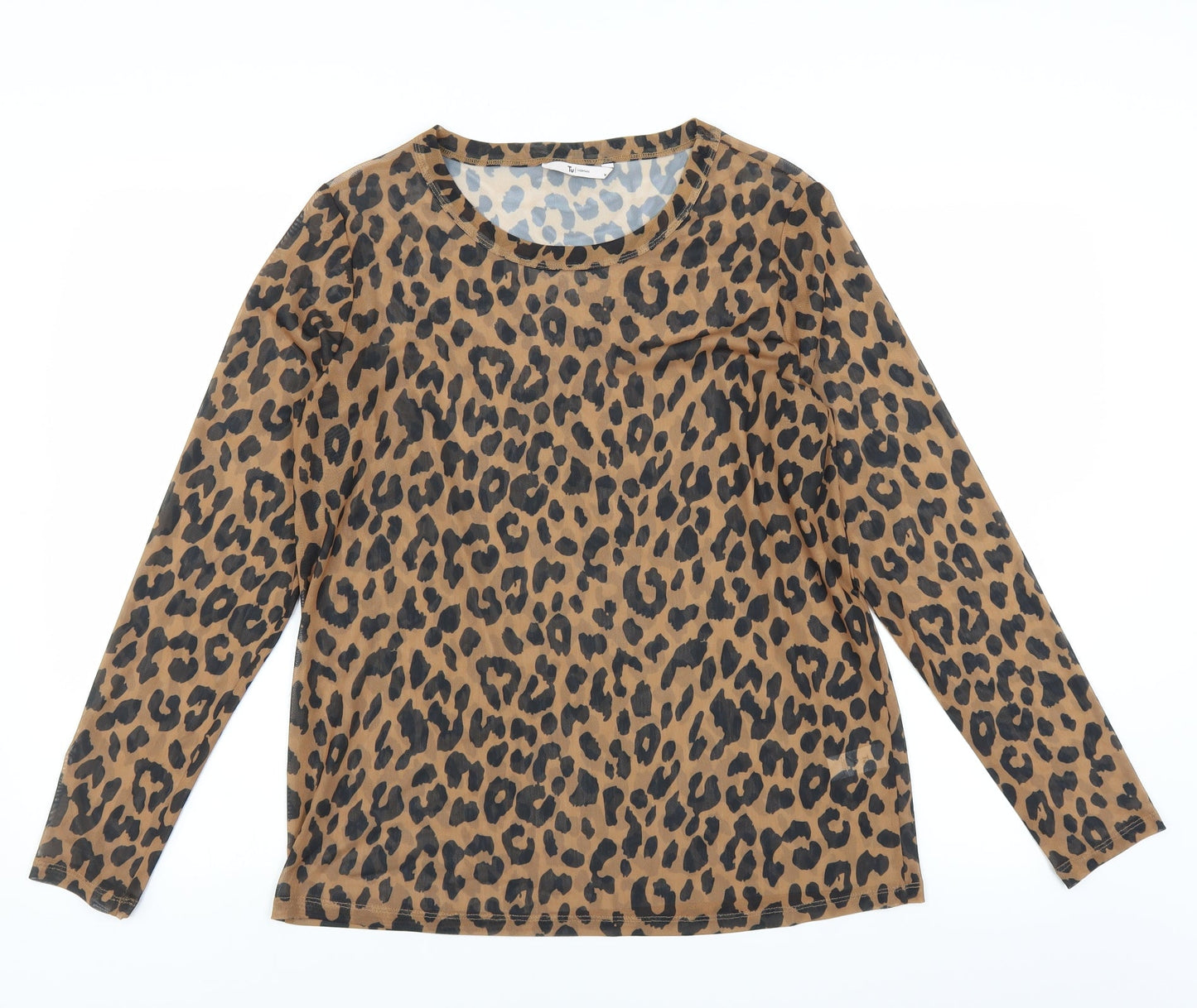 Womens UK Size 14 Sainsburys Brown Basic Blouse