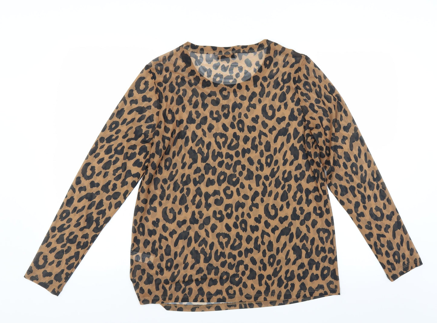 Womens UK Size 14 Sainsburys Brown Basic Blouse