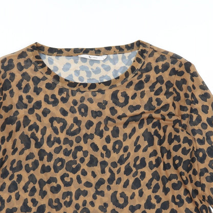 Womens UK Size 14 Sainsburys Brown Basic Blouse