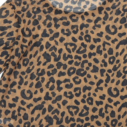 Womens UK Size 14 Sainsburys Brown Basic Blouse