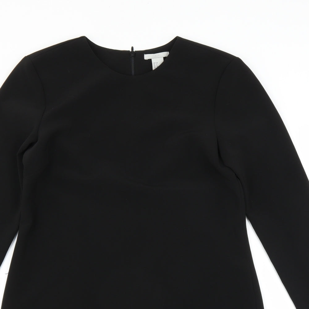H&M Womens Black   Shift  Size 10  - beaded cuffs
