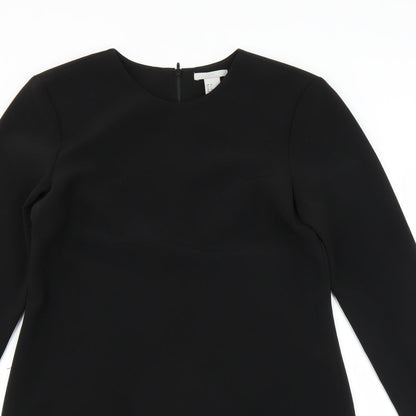 H&M Womens Black   Shift  Size 10  - beaded cuffs