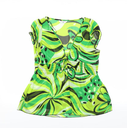 Womens UK Size 16 Select Green Basic Blouse