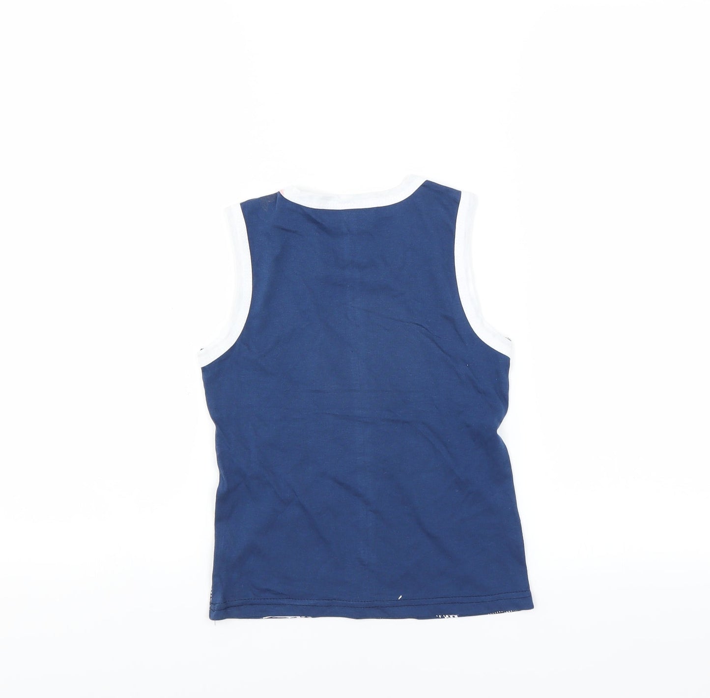 ZEYREK Boys Blue   Basic Tank Size 5-6 Years  - CARS