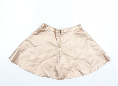 New Look Girls Gold   A-Line Skirt Size 13 Years - METALLIC