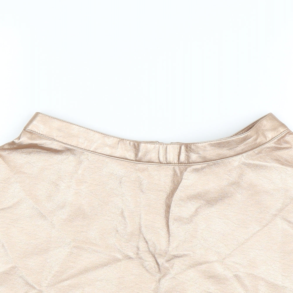New Look Girls Gold   A-Line Skirt Size 13 Years - METALLIC