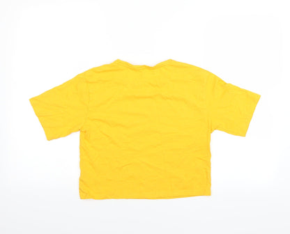 Matalan Girls Yellow   Cropped T-Shirt Size 13 Years  - Brooklyn