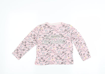 PEP & CO Girls Pink   Basic T-Shirt Size 5-6 Years  - ALWYAS DREAMING UNICORN PATTERN