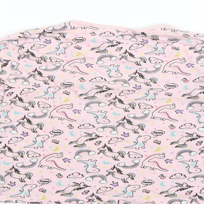 PEP & CO Girls Pink   Basic T-Shirt Size 5-6 Years  - ALWYAS DREAMING UNICORN PATTERN