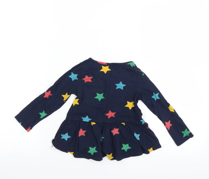 Gap Girls Blue   Basic T-Shirt Size 2 Years  - star pattern