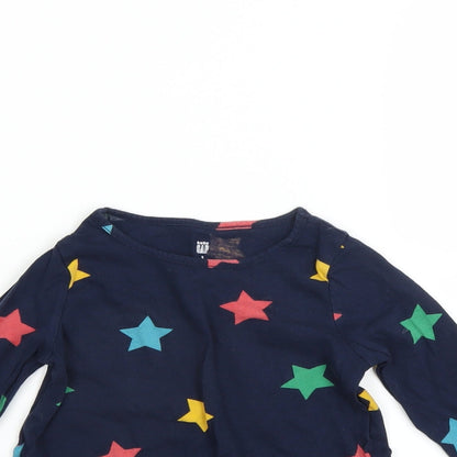 Gap Girls Blue   Basic T-Shirt Size 2 Years  - star pattern