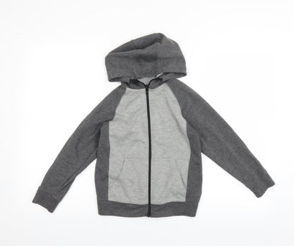 Matalan Boys Grey   Full Zip Hoodie Size 7 Years