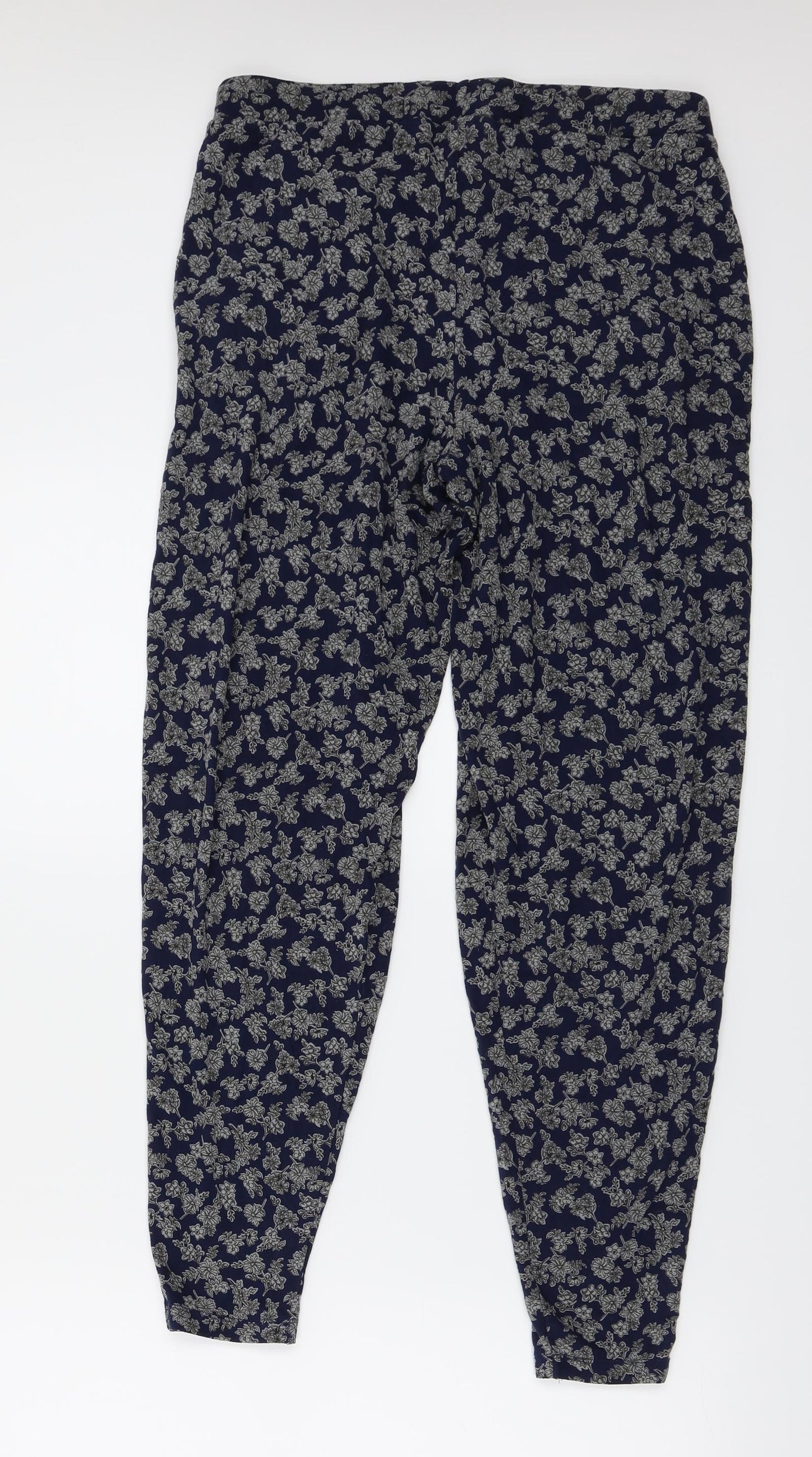 Hareem  Womens Blue Floral   Leggings Size 10 L24 in