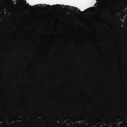 Womens UK Size 10 New Look Black Basic Blouse