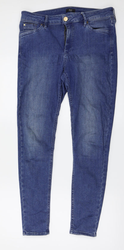 F&F Womens Blue   Skinny Jeans Size 32 in L27 in