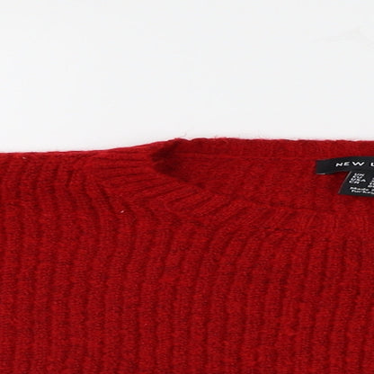 New Look Womens Red Paisley  Pullover Jumper Size S