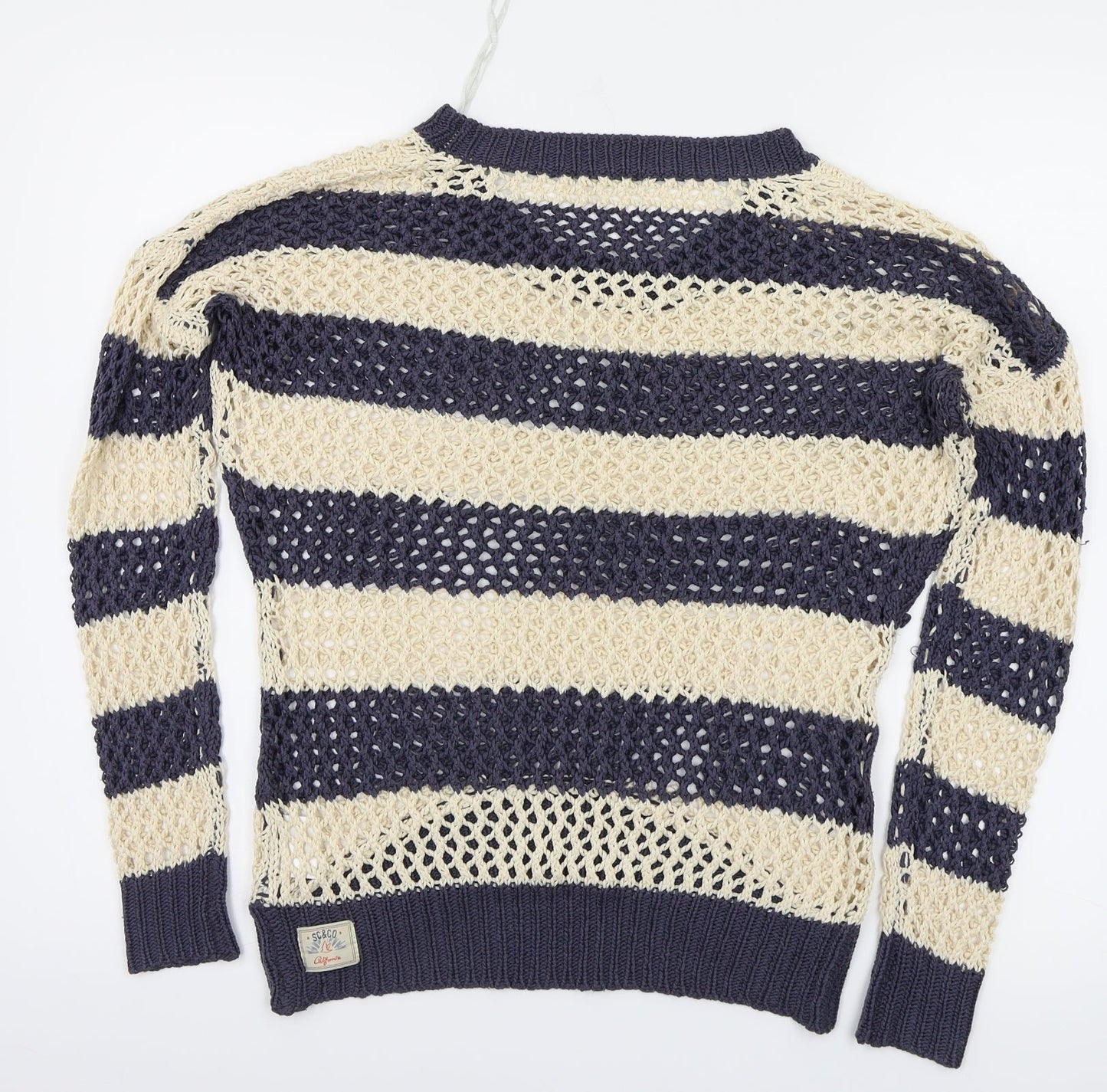 soul & co Womens Ivory Striped  Pullover Jumper Size 6