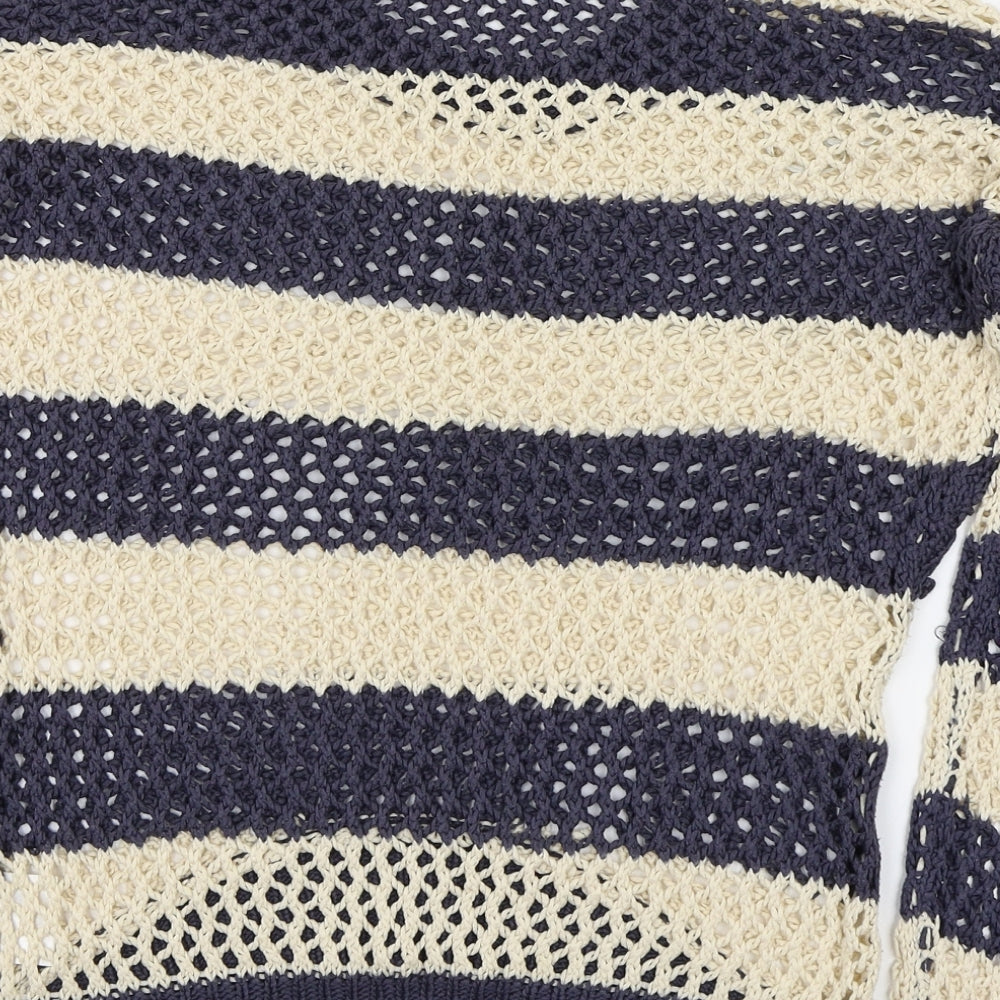 soul & co Womens Ivory Striped  Pullover Jumper Size 6