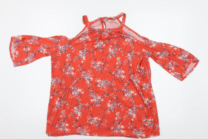 Womens UK Size 16 George Red Basic Blouse