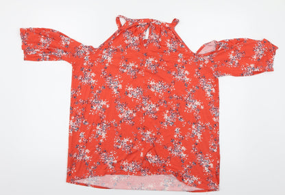 Womens UK Size 16 George Red Basic Blouse