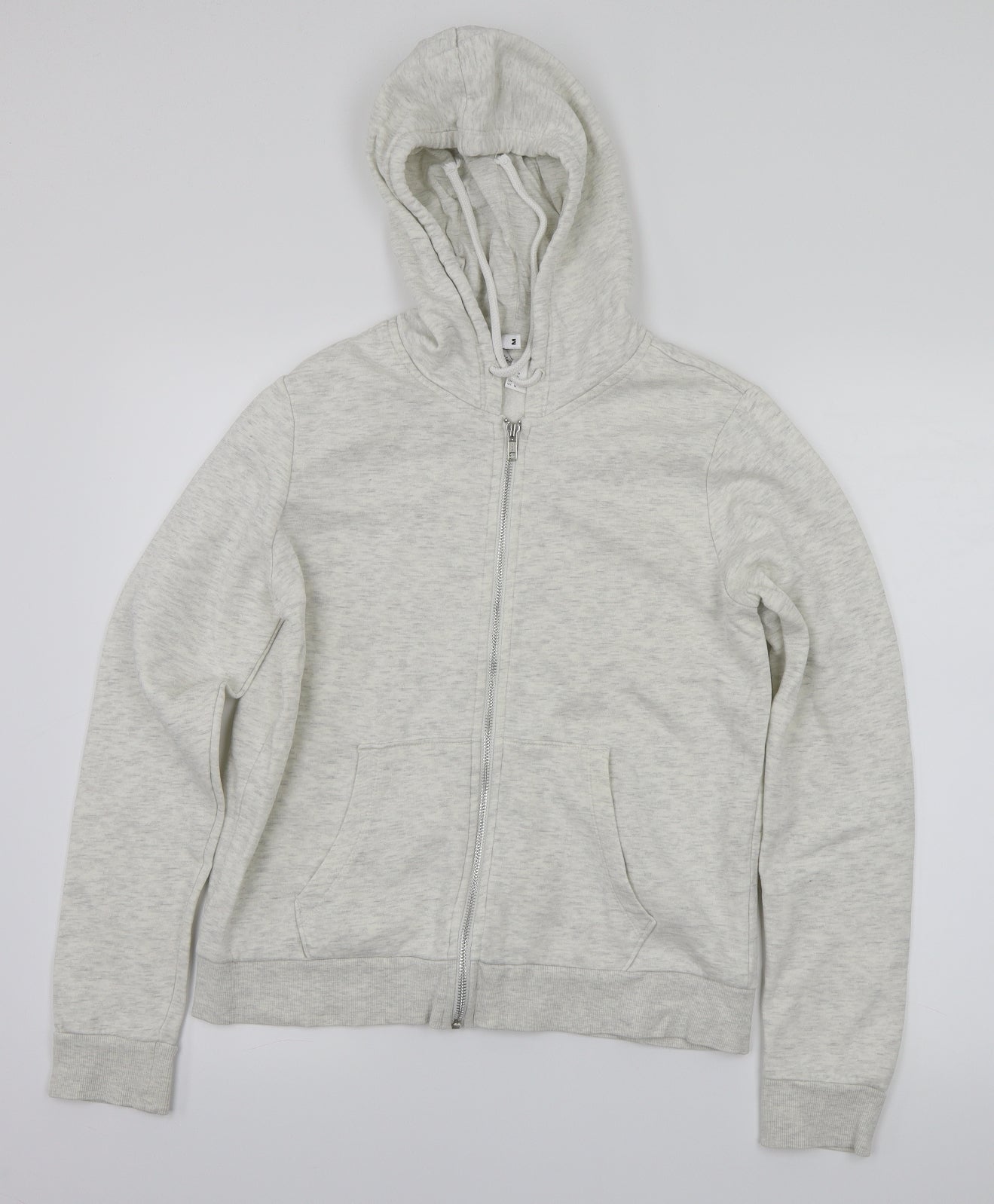 H&M Womens White   Full Zip Hoodie Size M