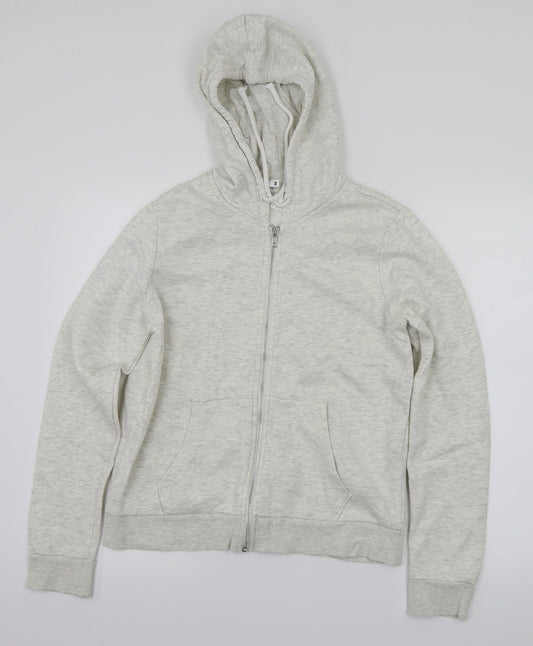 H&M Womens White   Full Zip Hoodie Size M