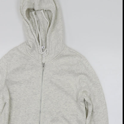 H&M Womens White   Full Zip Hoodie Size M