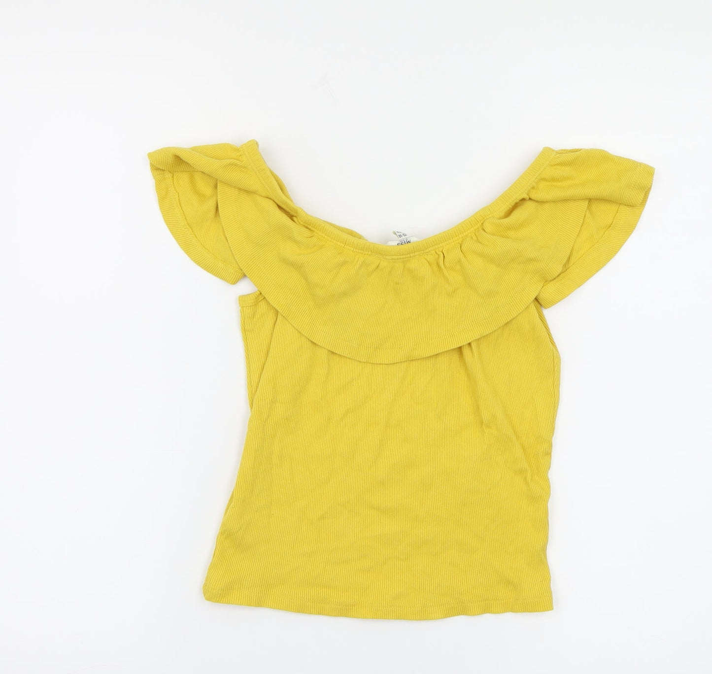 miss evie  Girls Yellow   Basic T-Shirt Size 13-14 Years