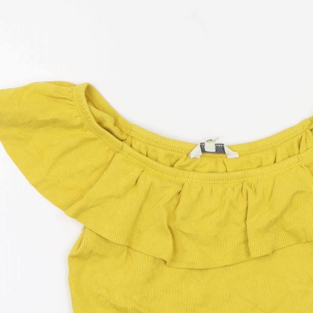 miss evie  Girls Yellow   Basic T-Shirt Size 13-14 Years
