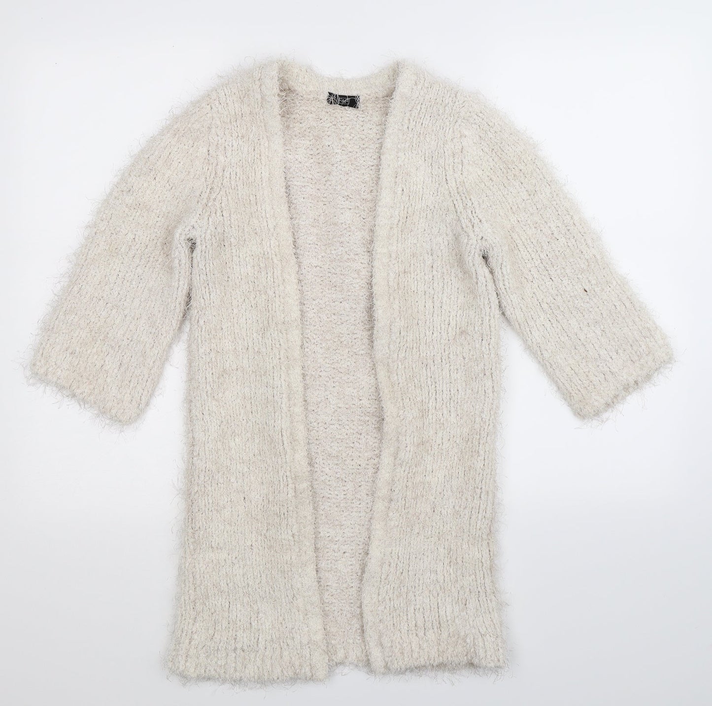 F&F Womens White  Knit Cardigan Jumper Size 6